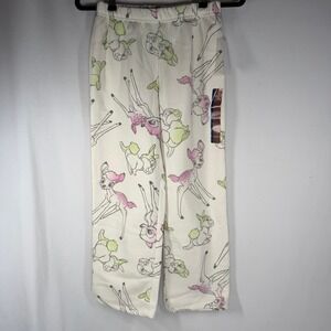 Disney Girls Pajama Pants Bambi Thumper Large 10/12 Mad Engine Comfy Collection